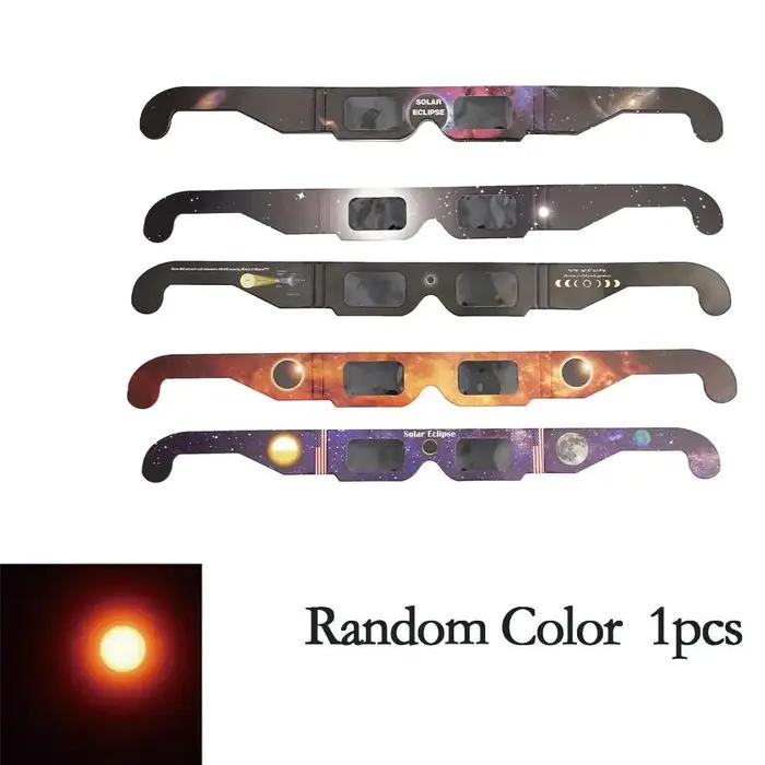 Lunettes éclipse solaire certifiées ISO - 1/3/5/10/100 pièces pour observation directe du soleil en toute sécurité