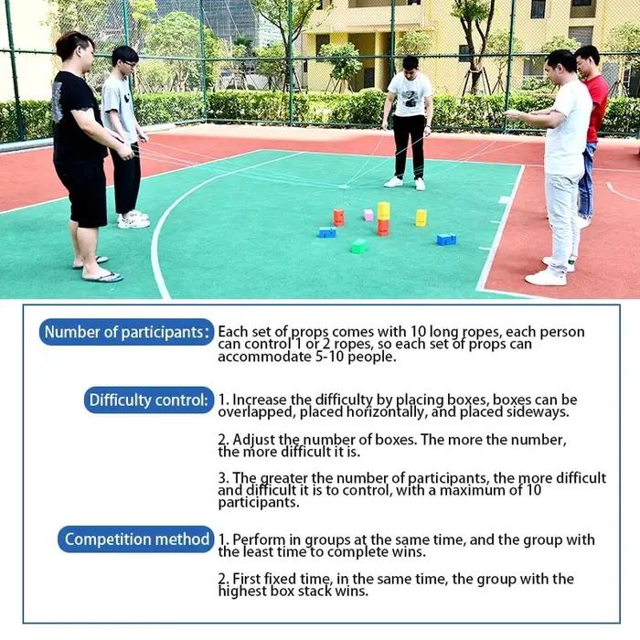 Jeu de construction de tours pour développement de l'équipe et relations interpersonnelles jeu d'équipe construction de tours pour adultes et enfants activités de groupe occasions sociales