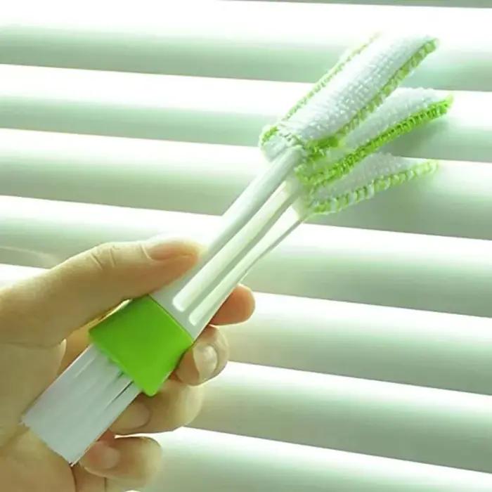 Brosse en plastique microcarence pour nettoyage de fenêtres, climatiseurs, stores vénitiens, plumeaux et grils de cuisine polyvalente et respectueuse de l'environnement
