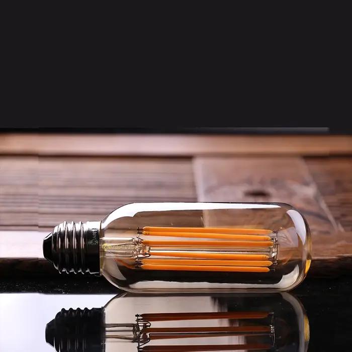 Ampoule Tubulaire à Filament Jaune Chaud pour Lustre, Éclairage Suspendu, Vintage, T45, 6W, 110V, 22