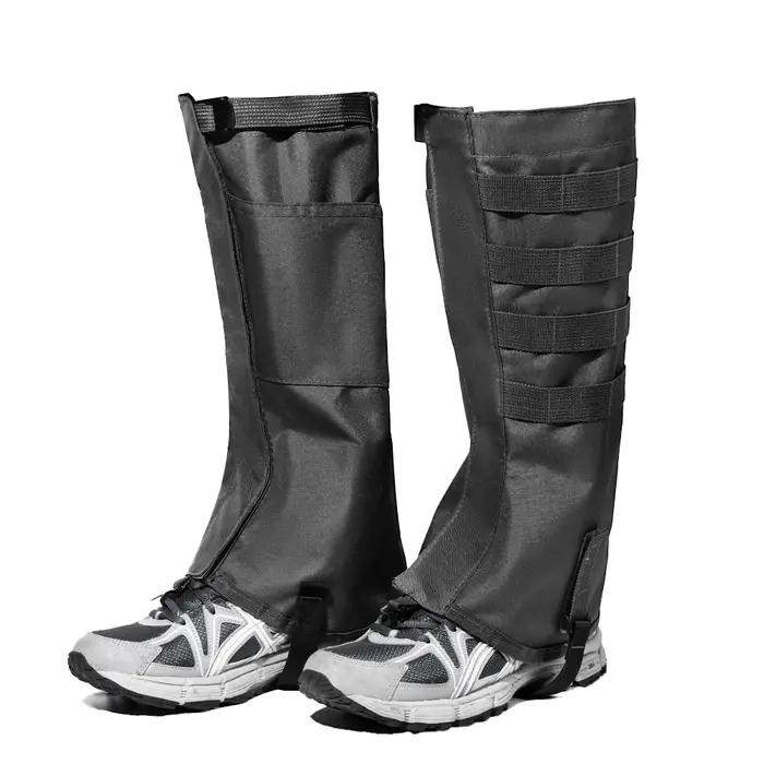 Guêtres de jambe pour hommes et femmes réglables pour les bottes de randonnée dans l'escalade chasse
