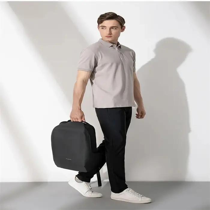 Kingsons sac à dos antivol hommes 15.6 pouces ordinateur portable 180 degrés ouvert W USB charge sac