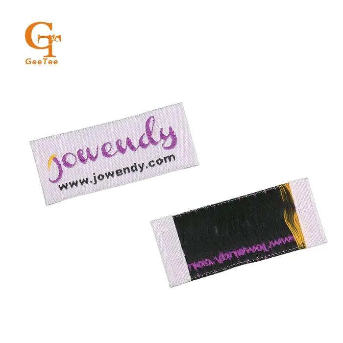 Étiquettes tissées avec logo personnalisé pour vêtements