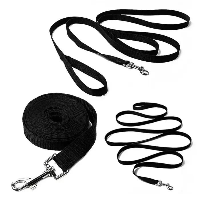 Laisse pour chien extra longue en nylon, durable, pour l'entraînement au rappel, longueur extensible, anti-emmêlement, robuste, pour l'extérieur