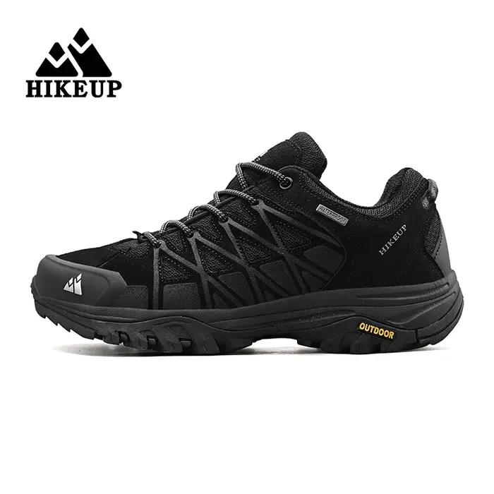 HIKEUP-Chaussures de Randonnée Respirantes à Lacets pour Homme, Baskets de Trekking, d'Escalade en P