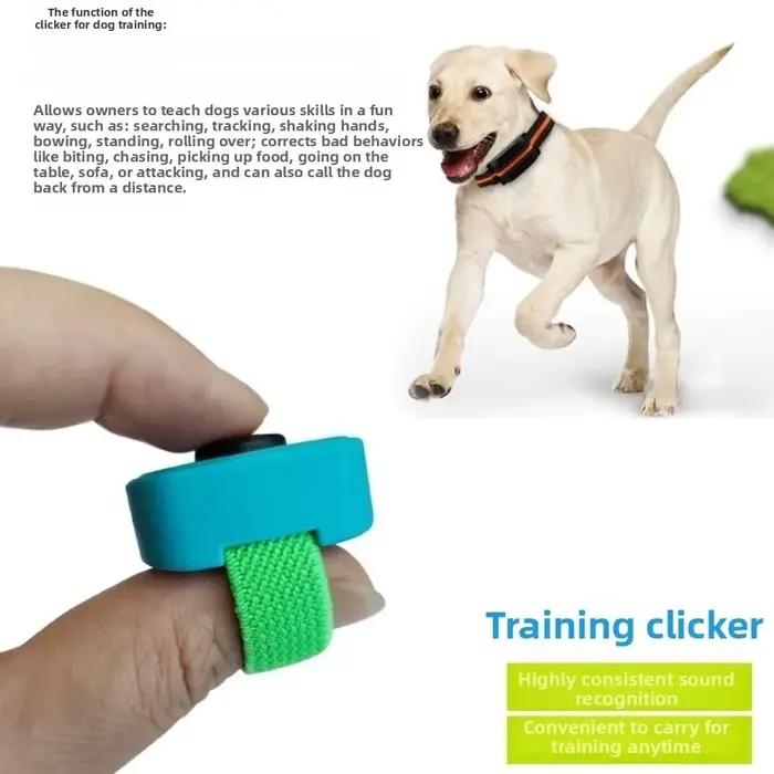 Cliqueurs d'entraînement professionnels pour chiens, mini-cliqueurs à doigt légers, sans batterie, interactifs, sonores