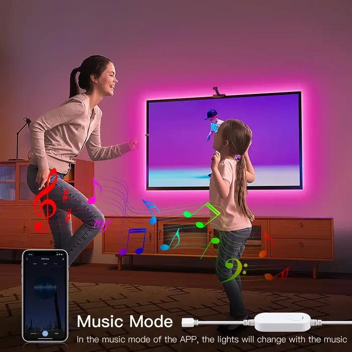Contrôleur de bande LED intelligent, USB 5V, TUYA, WiFi, RVB, gradateur de bande LED, 4 broches, Sma