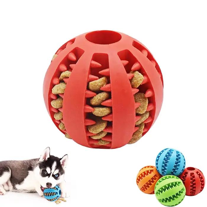 Balle à mâcher interactive en caoutchouc pour petits chiens