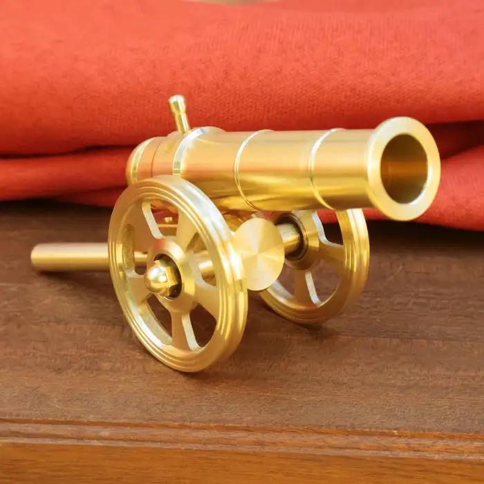 Mini Canon Napoléon en acier inoxydable élégant pour la décoration intérieure et collection d'objets militaires pour Noël