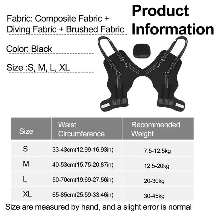 Jambes Support de hanche harnais de levage pour chien poignée robuste noire outil d'aide aux animaux de compagnie bande