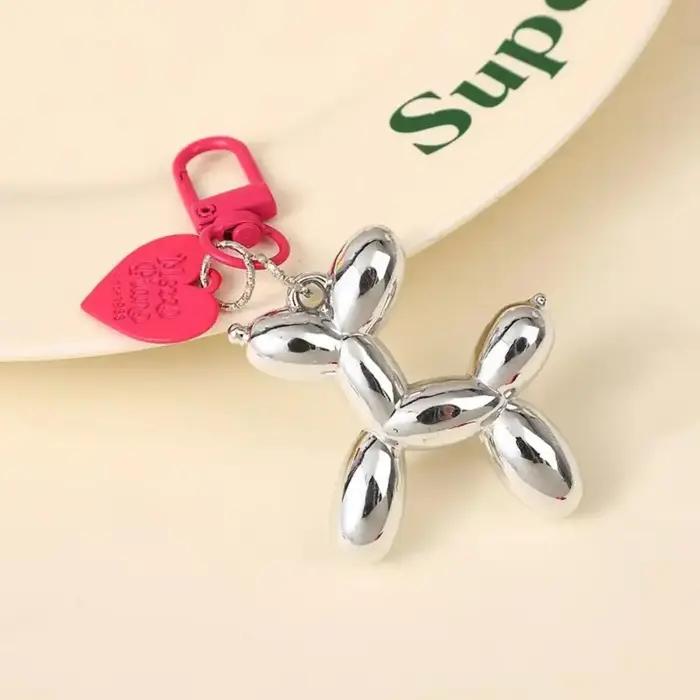 Jelly mignon gelée ballon chien porte-clés pendentif dessin animé chien chaîne porte-clés-belle accessoire bijoux cadeau pour clés unisexes