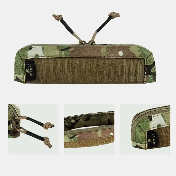 Insert zippé MK3 MK4 pour harnais de poitrine - Poche double fermeture camouflage MC chasse airsoft