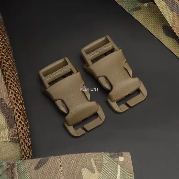 QASM 2pcs 2.5CM Secure and Reliable Tactical Quick-Release Buckles Side Release