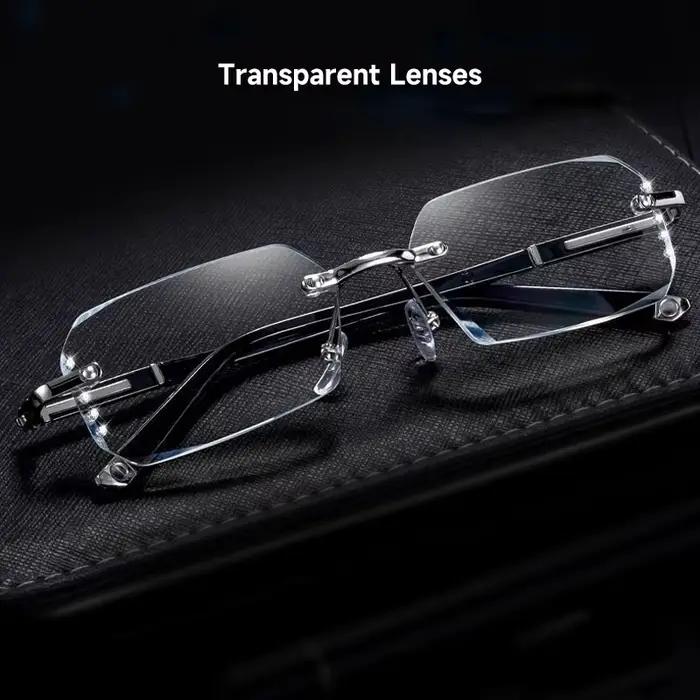 Mode diamant Anti-lumière bleue lunettes de lecture femme homme lunettes sans monture bloquant la Pr