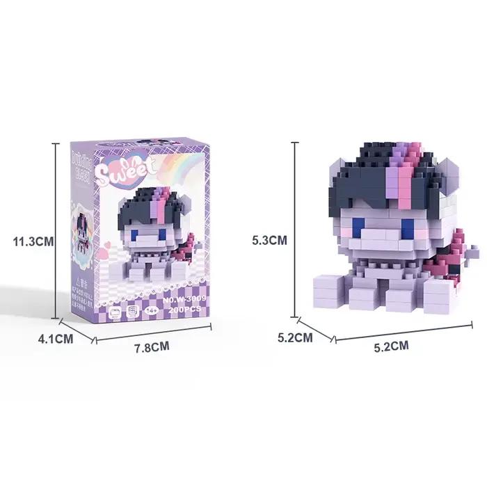 Blocs de construction My Little Pony Lega Equestria pour filles, blocs de construction scintillants,