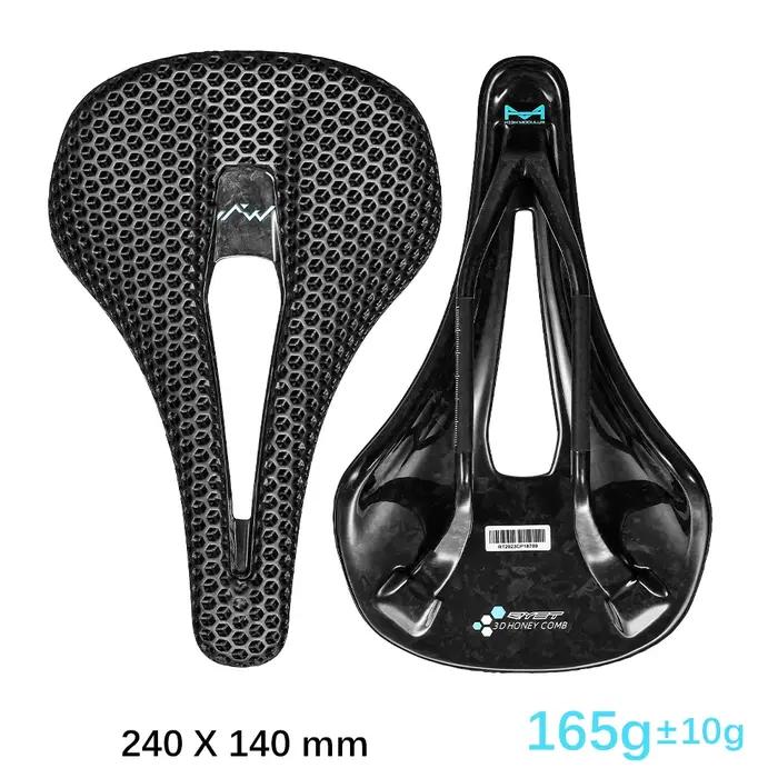 RYET 3D Imprimé Vélo Carbone Selle 140mm 143mm Super Léger Route VTT Racing Selles Siège