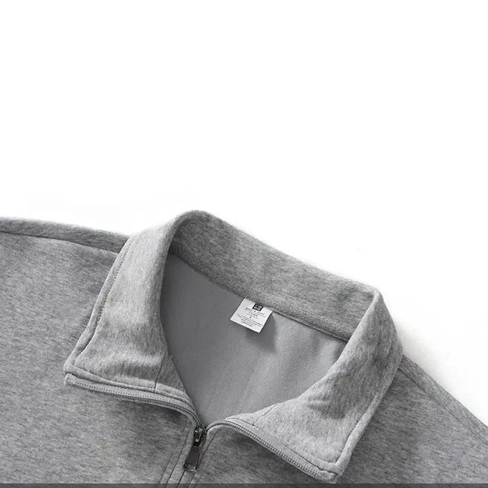 Sweatshirt Briar en coton et polyester pour hommes, vêtements décontractés, universitaires, romantiques, quatre saisons, quotidien, col boutonné, fermeture éclair