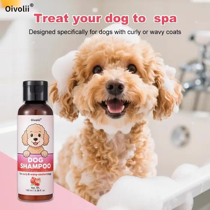 Shampooing pour chien démêlant et hydratant pour poils bouclés et ondulés, adapté aux caniches et Bi