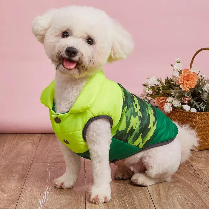 Vêtements d'hiver pour chiens, coupe-vent, chaud, pour petits et moyens chiens, veste Double couche