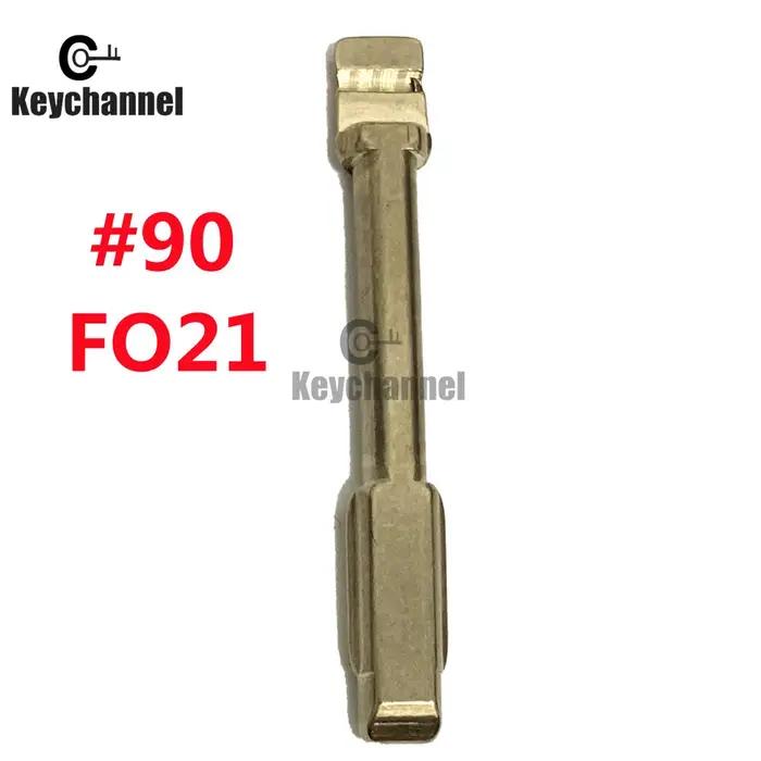 Keychannel 10PCS NO. Lame de clé de voiture 90 KD Blank FO21 pour Ford Focus Mondeo Jaguar XJ8 pour