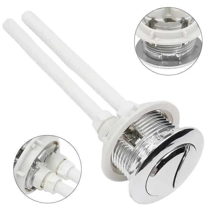 Boutons poussoirs doubles en chrome 38 48 58 mm pour réservoir de toilettes modernisation salle de bain occassions particulières