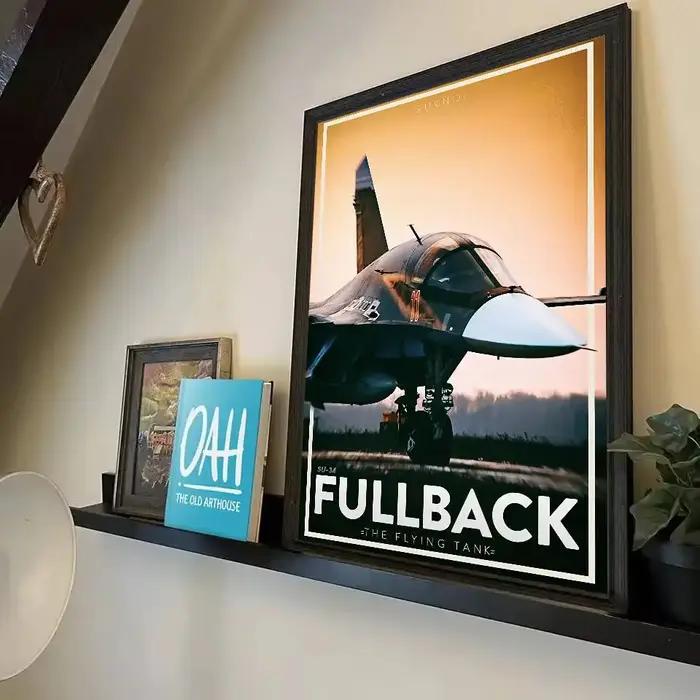 Affiche de Jets de Chasse Modernes Russes Mur Collant HD Étanche Décoration Prestigieuse Occasions Spéciales