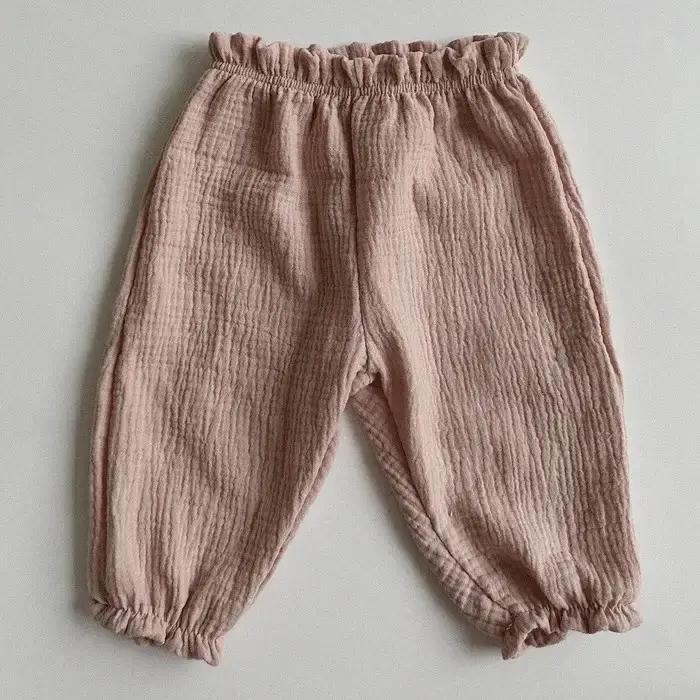 Pantalons en coton biologique pour bébés, nouveau-nés, automne, printemps, été, hiver, imprimé migno