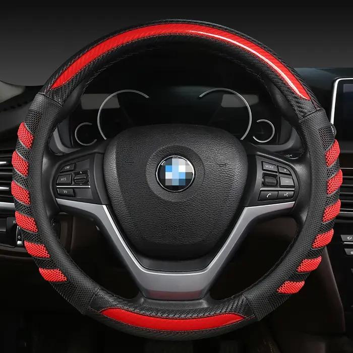 Housse de volant LS AUTO 38CM 15 ''housse de volant en fibre de carbone universelle