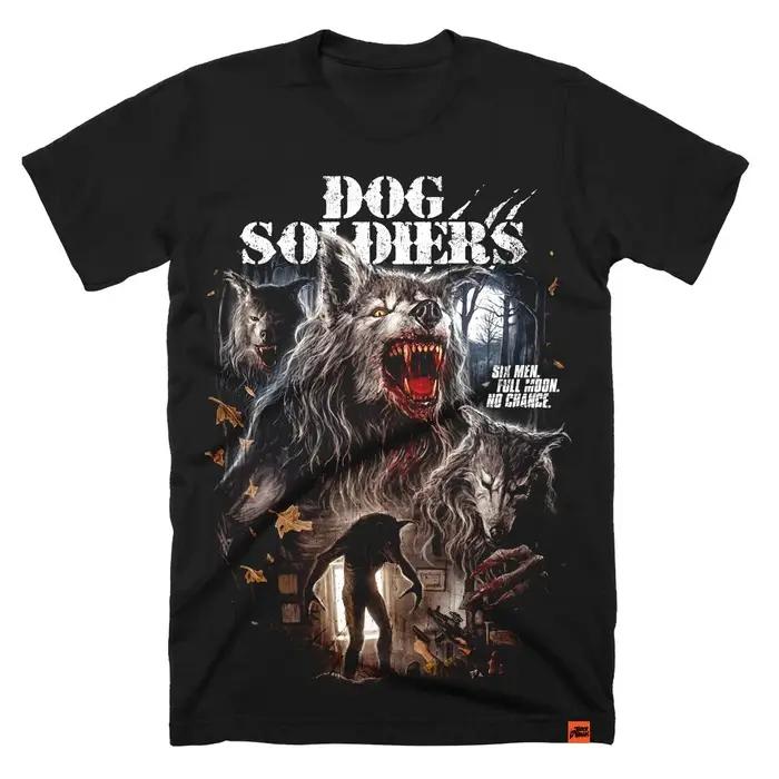 T-shirt Homme Soldats Chiens Loups-Garous Militaire Film d'Horreur Graphique Manches Courtes Streetwear Coupe Ample
