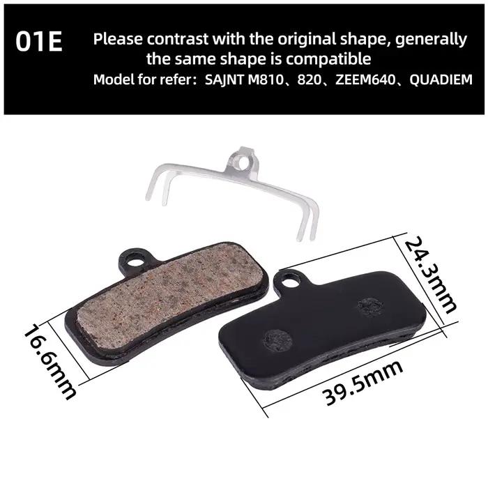 ZTTO 4 paires de plaquettes de frein à disque semi-métalliques/complet métalliques pour vélo vtt Shi