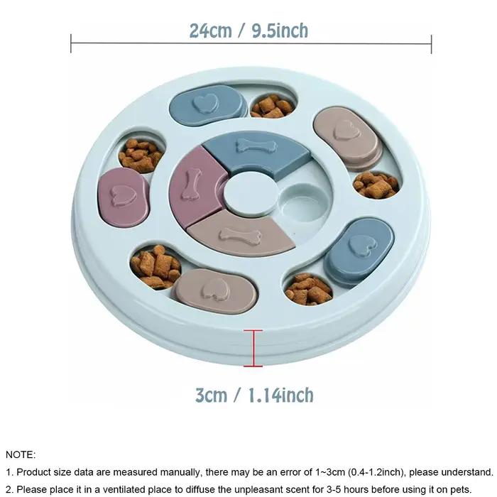 Bol de cachette en plastique pour chien distributeur lent jouet éducatif pour chiots et adultes occuper soulager l'ennui interagir avec la nourriture