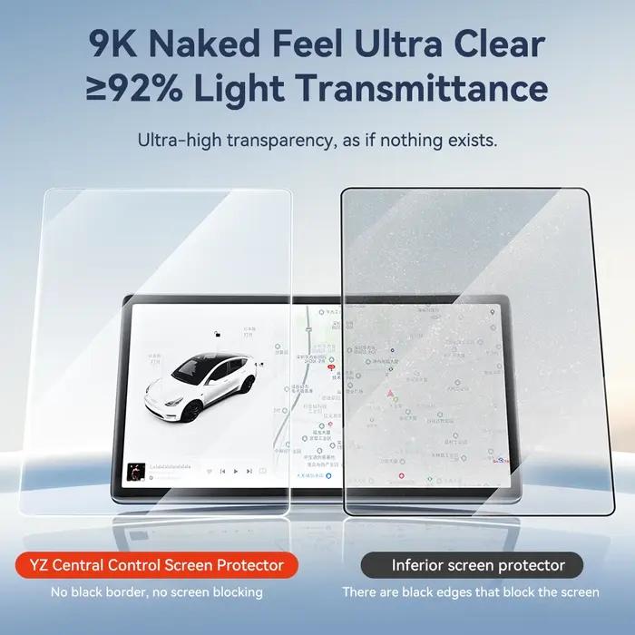 Protecteur d'écran en verre trempé YZ pour Console centrale Tesla modèle 3 Y, Film HD Anti-éblouisse