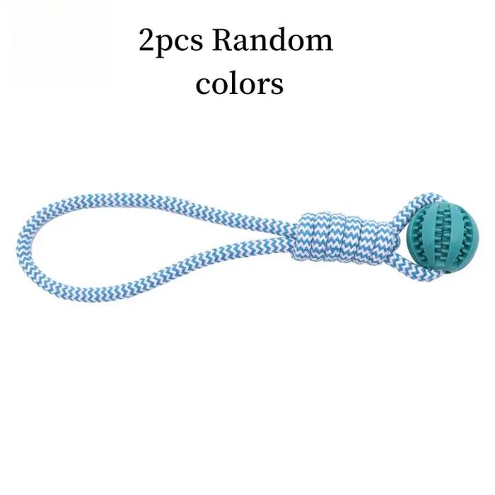 2 pièces de balles à friandises en corde pour chien | Conception portable