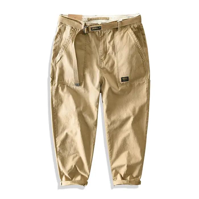 Pantalon de travail polyvalent Yu Wenle Amekaji pour homme, style rétro américain, pantalon cargo te