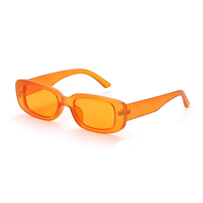 Lunettes de soleil randonnée voyage rectangle petit léopard noir - Modèle rétro chic unisexe UV400 2021