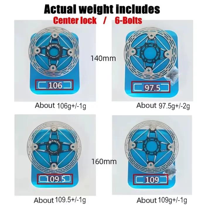 KACTUS – frein à disque de vélo ultraléger, 85g, 140/160/180/203mm, 6 boulons, Rotor de verrouillage