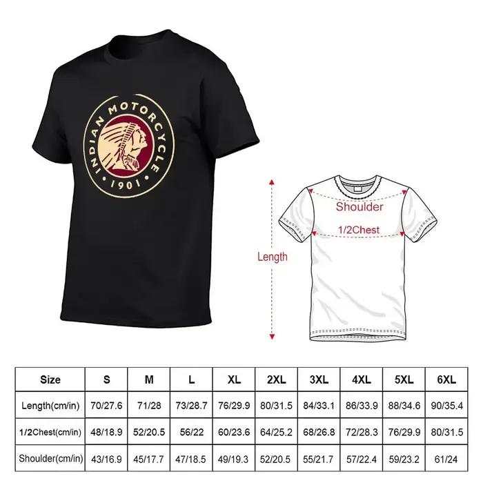 T-shirt de moto vintage indien pour hommes