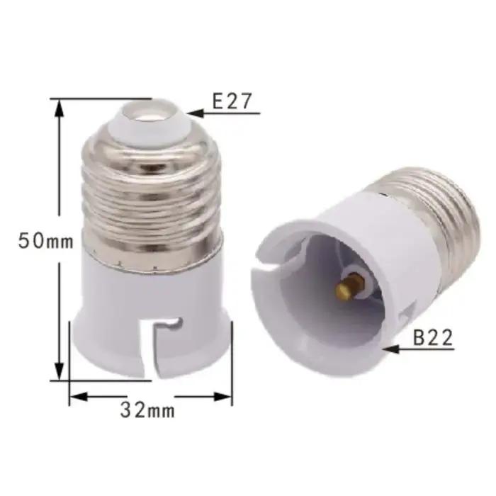 1 pièces blanc E27 à B22 lumière LED support de lampe convertisseur vis ampoule douille adaptateur L