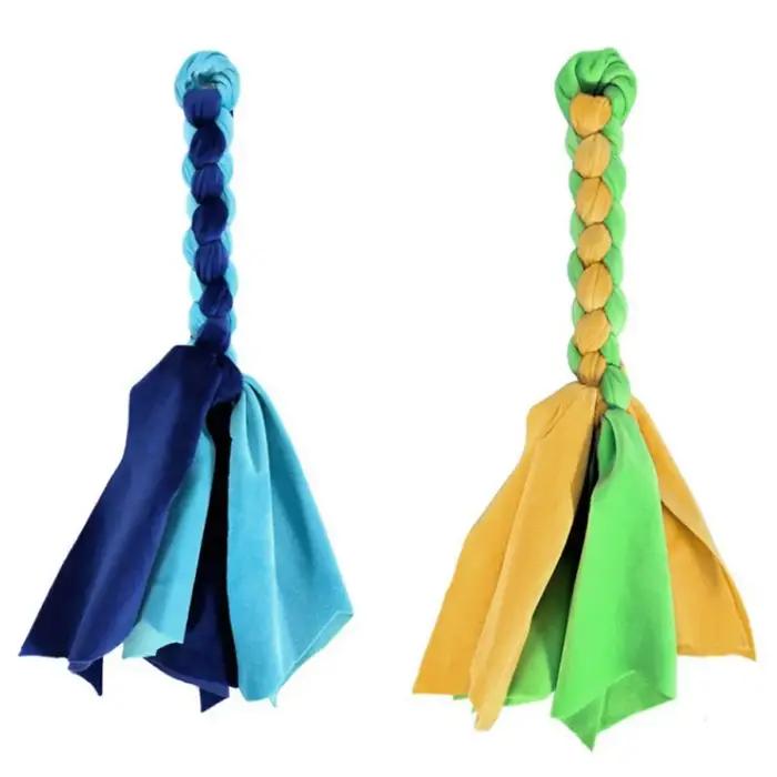 Canins flirt leurre pôle bâton jouets animal de compagnie interactif chasse queue Teaser baguette formation corde à