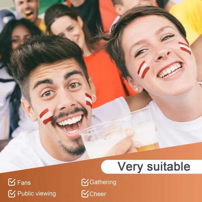 Bâton de peinture pour le visage avec drapeau de pays, bâton de brosse pour Fan de Football à rayure