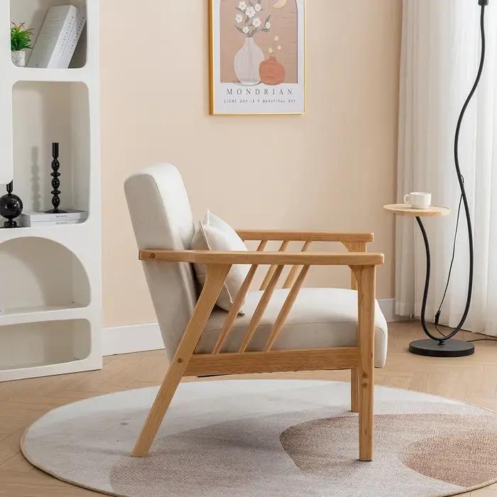 SEYNAR-Chaise d'Accent Moderne du Milieu du Siècle, Fauteuil à Cadre en Bois Solide Téléchargé Boumu