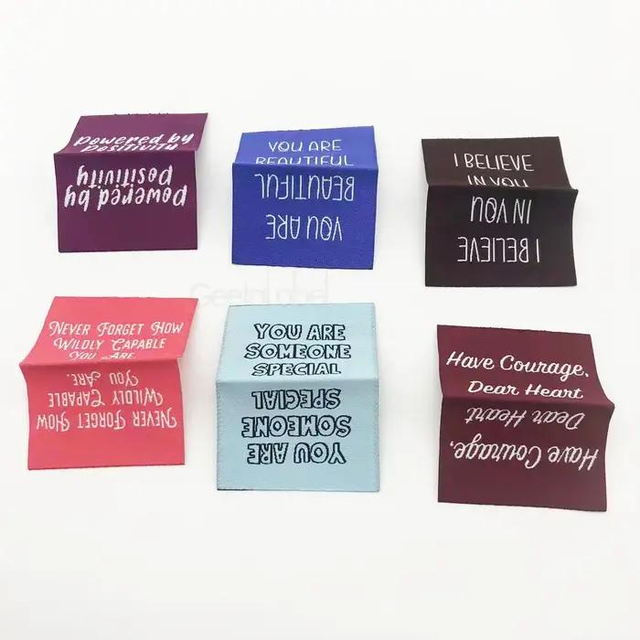 Étiquettes personnalisées en satin tissé en polyester