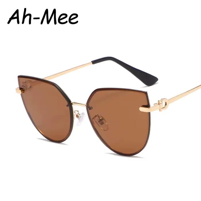 Lunettes de soleil vintage cat eye sans monture pour femme - Protection UV chasse randonnée