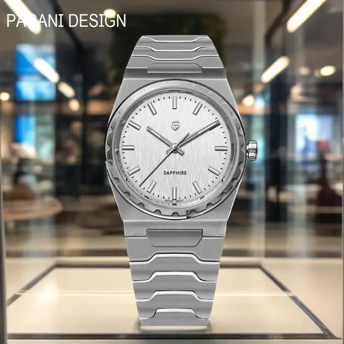 Montre homme Pagani Design 37mm quartz - Boîtier acier saphir waterproof 10Bar - Édition mince 7mm luminescente