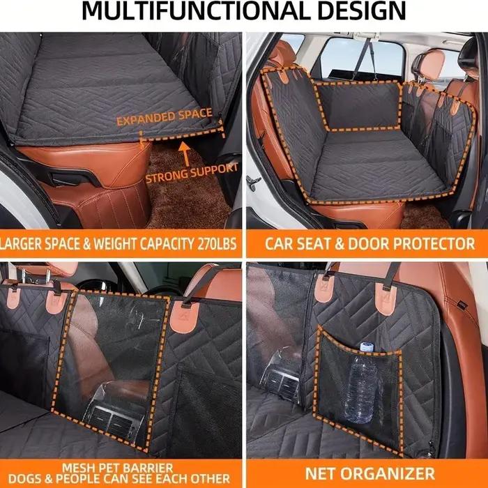 Housse de siège de chien housse de siège de voiture pour animaux de compagnie, housse de siège imperméable pour animaux de compagnie hamac anti-rayures antidérapant Durable doux housses de siège arriè