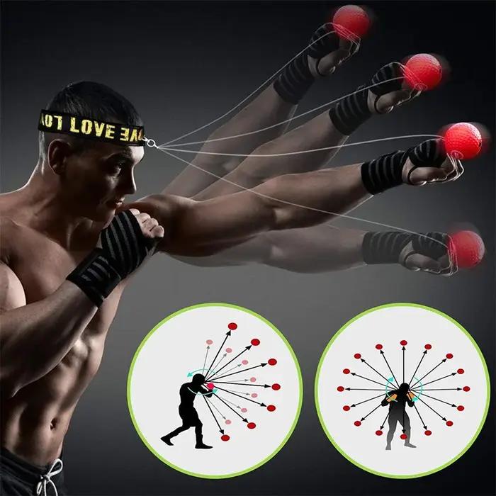 Ballon de vitesse de boxe à fixation sur tête en PU