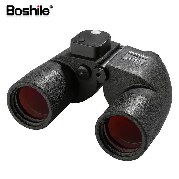 Jumelles Boshile 10x50 étanches avec télémètre - Compas intégré pour chasse précise