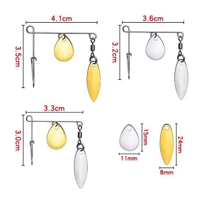 Bazooka leurre de pêche Spinners cuillère appât Wobblers tête de gabarits coulée bar brochet