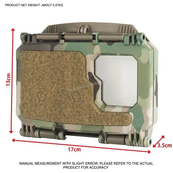 Boîtier de rangement téléphone tactique V2 - Support navigation pour équipement MOLLE airsoft chasse