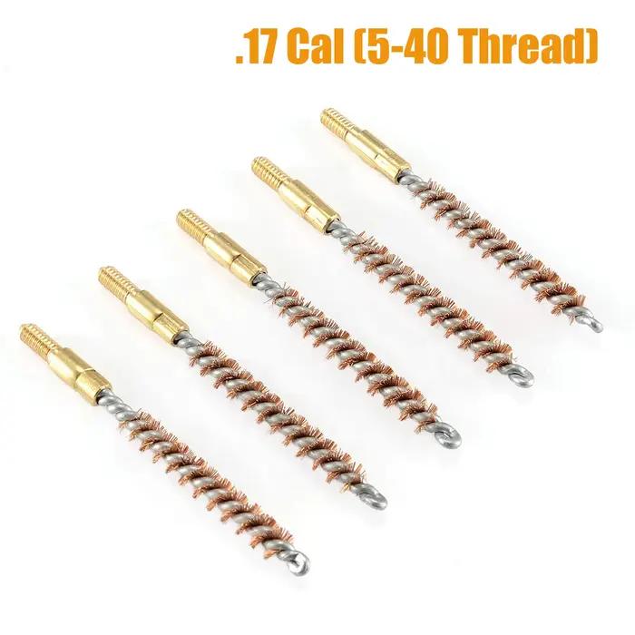 Kit de tête de brosse de nettoyage pour pistolet, 5 pièces/ensemble, 9mm.30 7.62mm.22 5.56mm.40.45 12GA 20GA, outil de nettoyage pour fusil de chasse